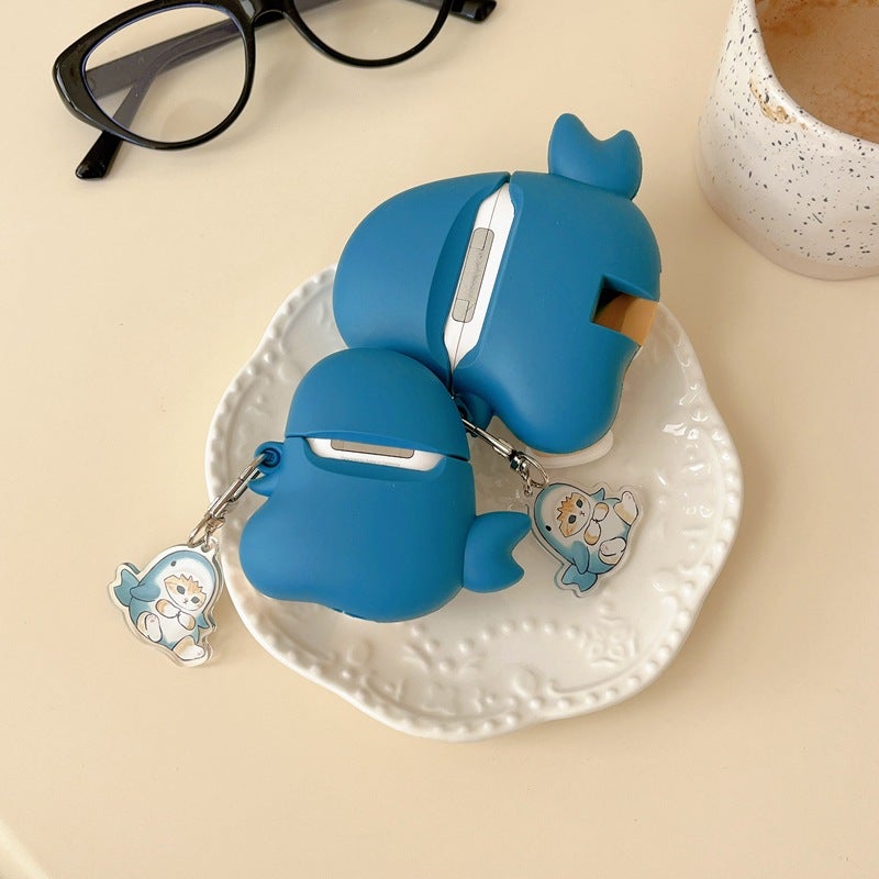 Cute Dress Shark Cat Suitable For Airpodspro2 Apple Wireless Bluetooth Earphone Case 3 Pendant 1 Generation Pro Set - Image 5